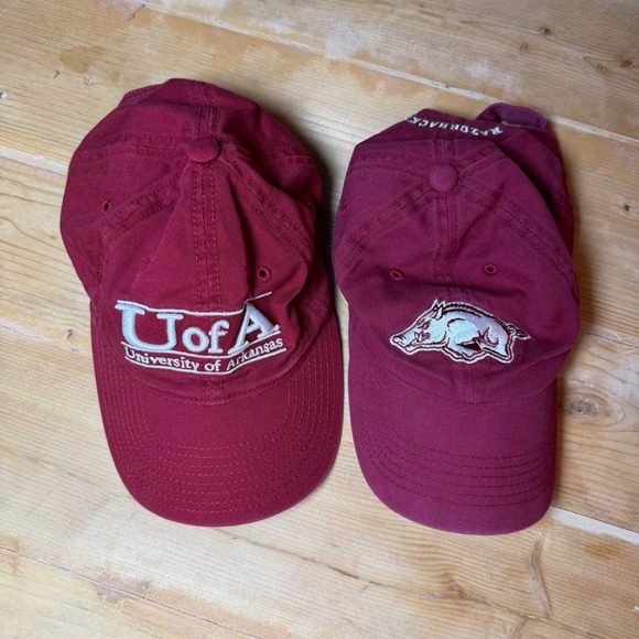 Other - Arkansas Razorbacks Hat Bundle University of Arkansas‎ UofA Cardinal Red Cap Lot